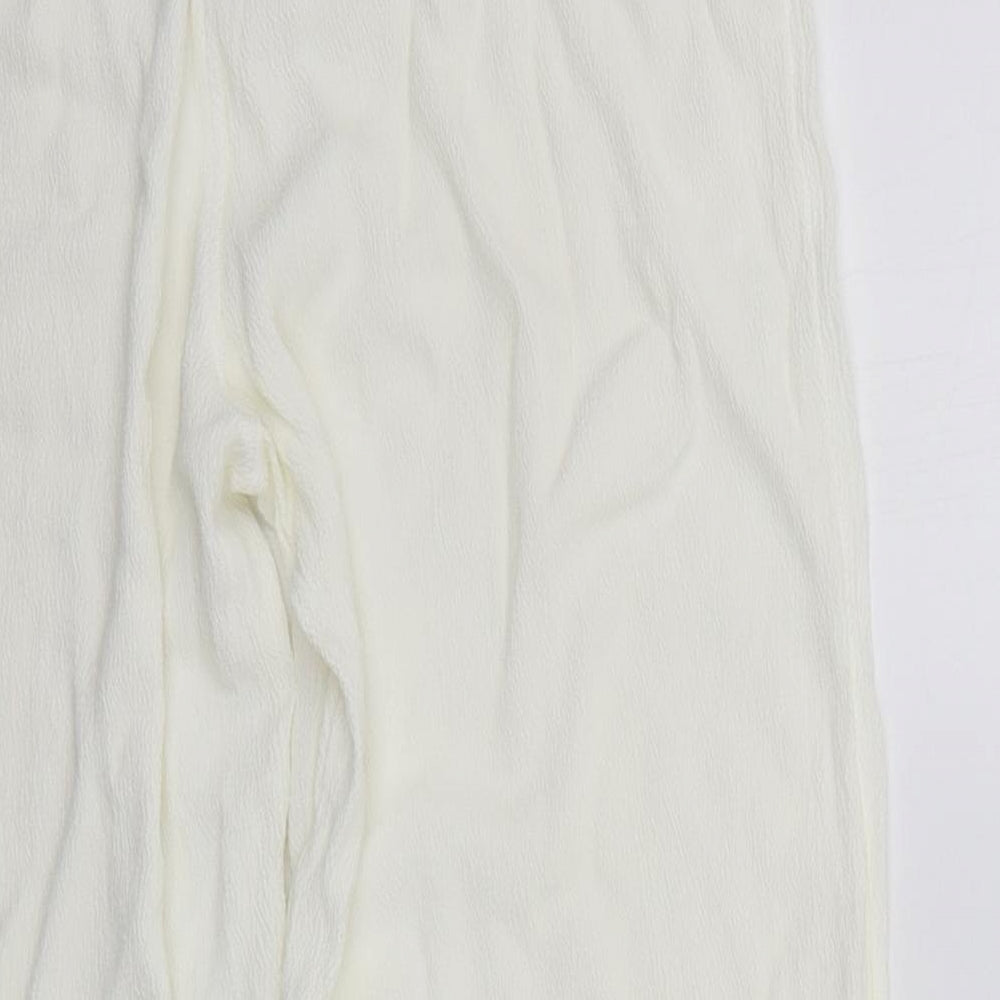 Marks and Spencer Womens White   Trousers  Size 14 L26 in