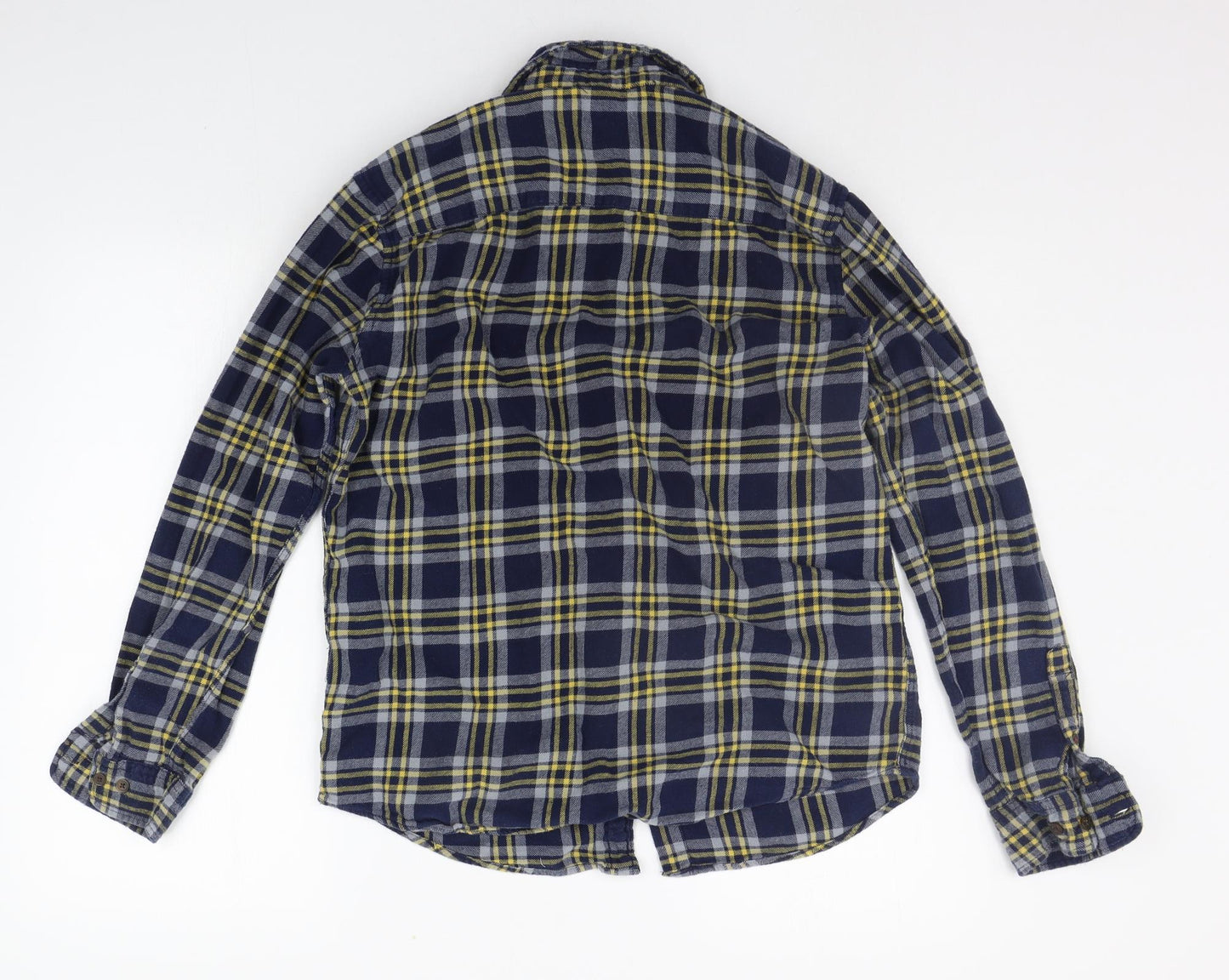 JACK AND JONES Mens Blue Camouflage   Button-Up Size M