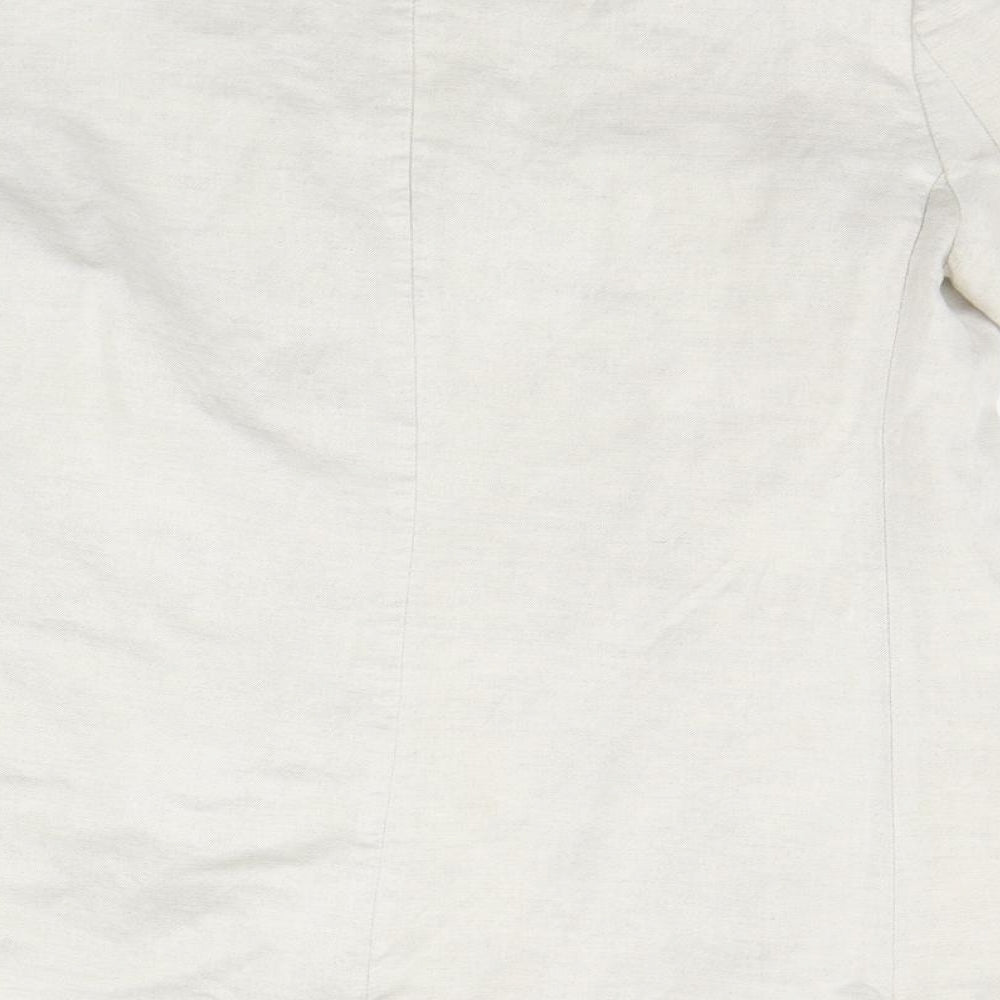 H&M Womens Beige   Jacket Blazer Size 10