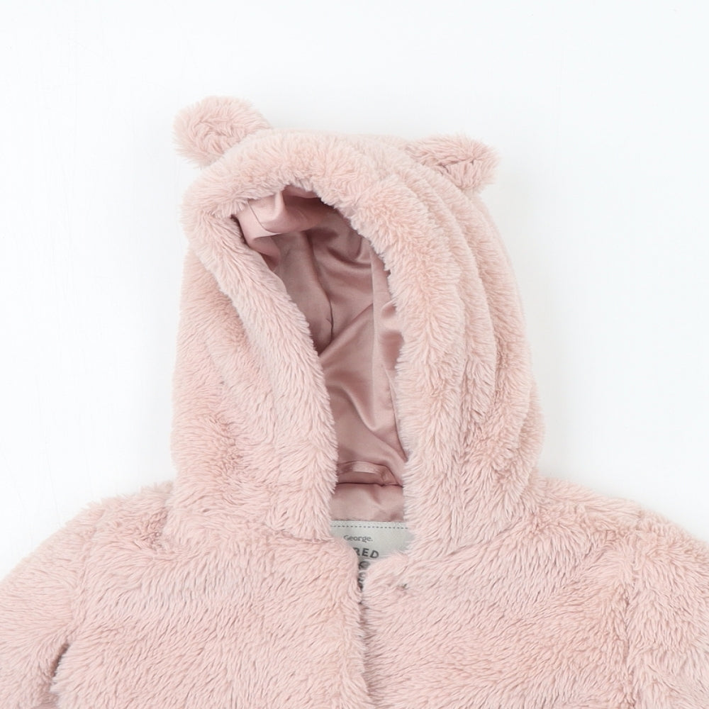 George Baby Pink   Jacket Coat Size 9-12 Months