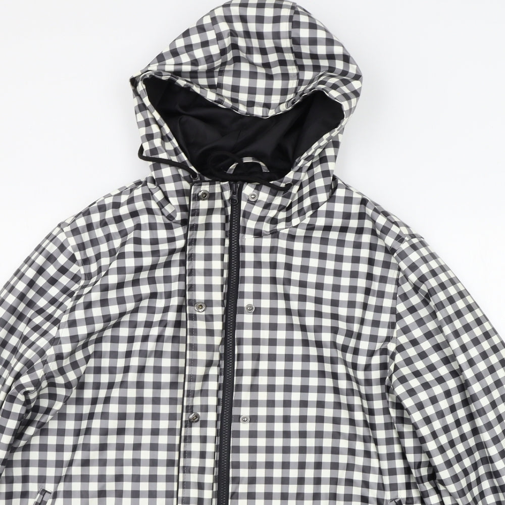 George Womens Black Check  Jacket Coat Size 16