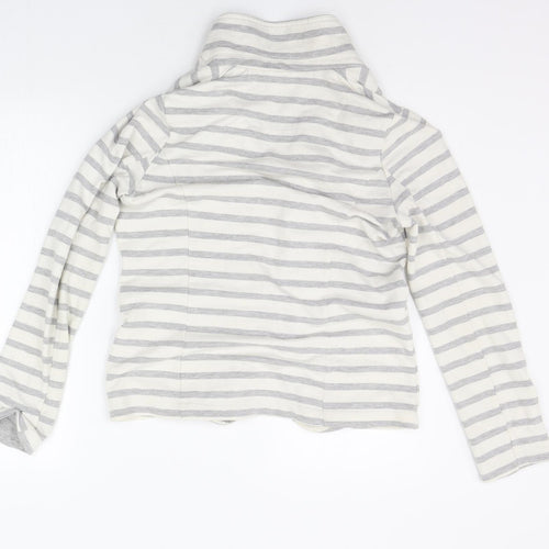 Atmosphere Womens White Striped  Cardigan Jumper Size 10