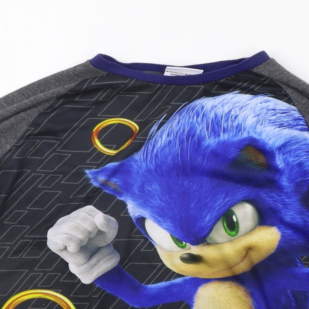George Boys Grey   Basic T-Shirt Size 11-12 Years  - Sonic
