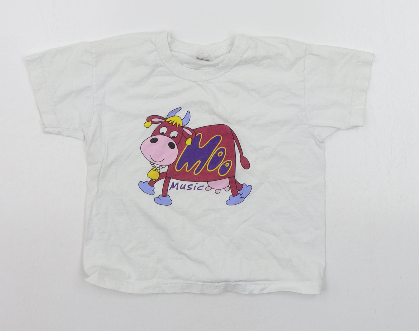Fruit of the Loom Boys White   Basic T-Shirt Size 3-4 Years  - COW