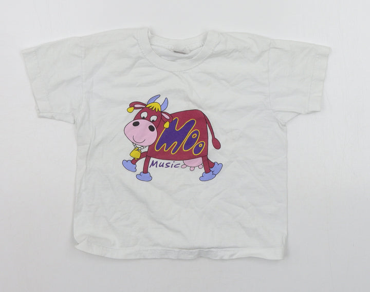 Fruit of the Loom Boys White   Basic T-Shirt Size 3-4 Years  - COW