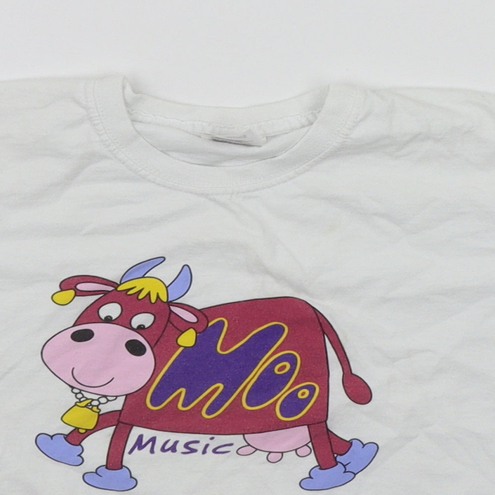 Fruit of the Loom Boys White   Basic T-Shirt Size 3-4 Years  - COW
