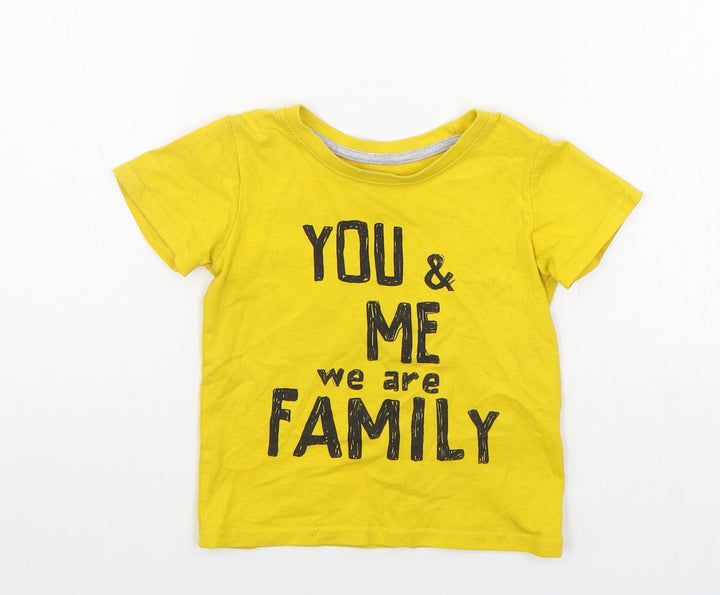 Primark Baby Yellow   Basic T-Shirt Size 18-24 Months