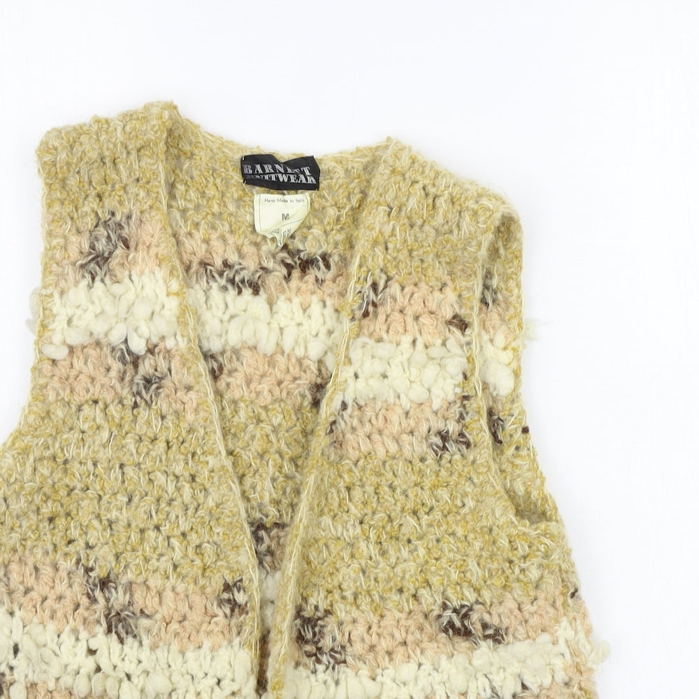 barnett Womens Beige Striped  Cardigan Jumper Size M