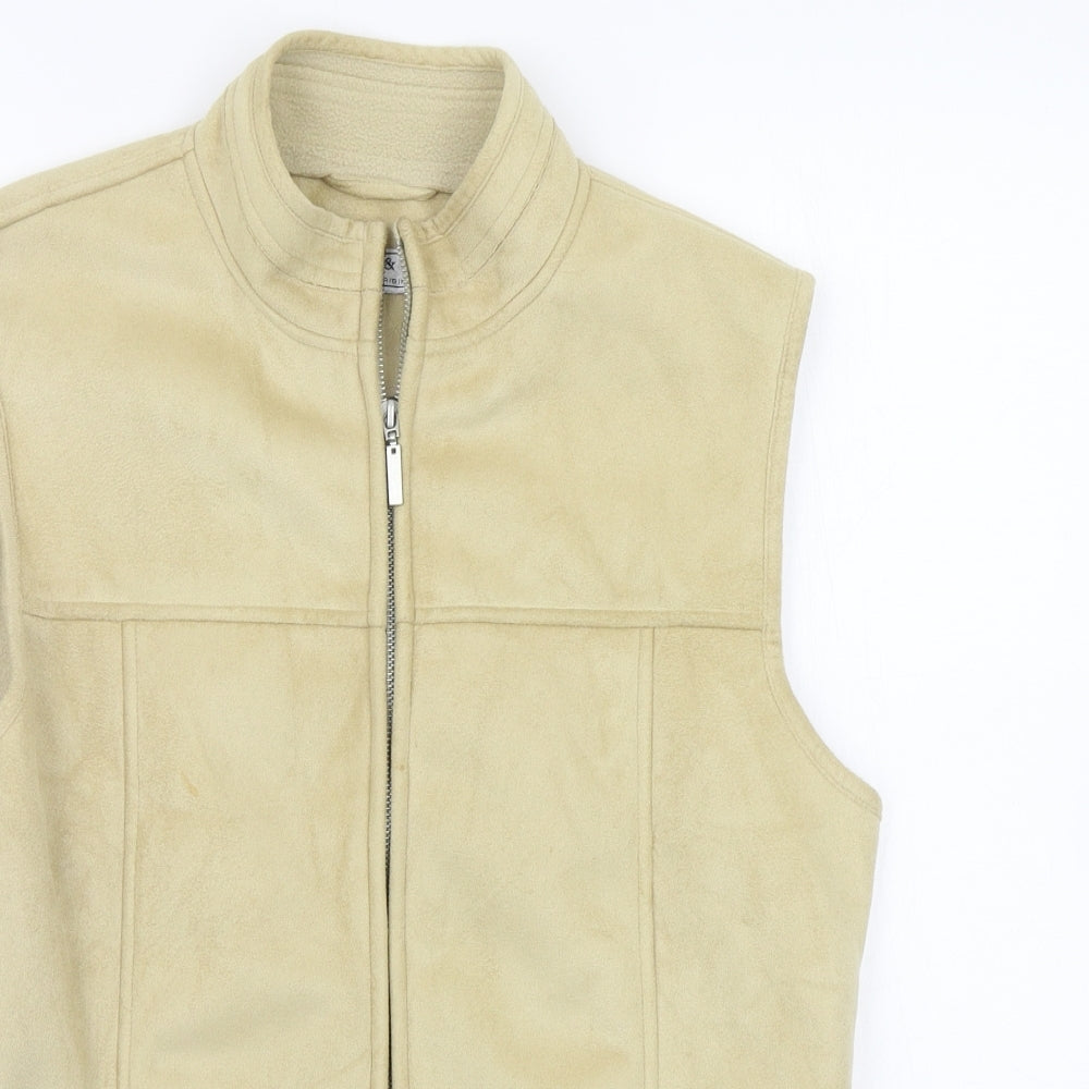 Tayberry & Co Mens Beige   Gilet Coat Size S