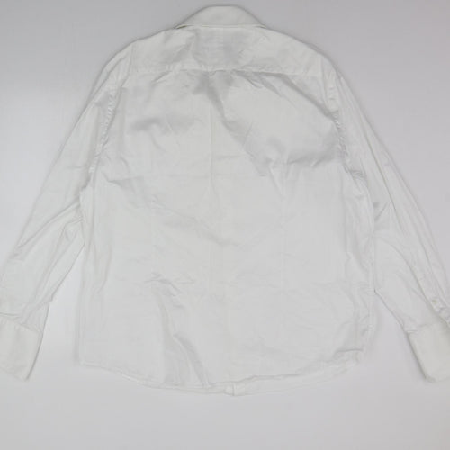 Hammond & Co. Mens White    Button-Up Size 18.5