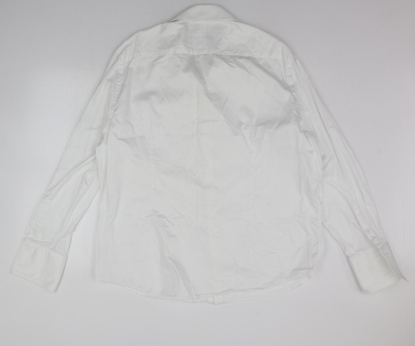 Hammond & Co. Mens White    Button-Up Size 18.5