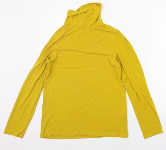 Front view of George women’s yellow basic t-shirt, size UK 10