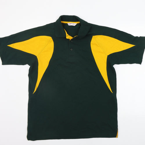 Game Gear Mens Green Houndstooth   Polo Size L