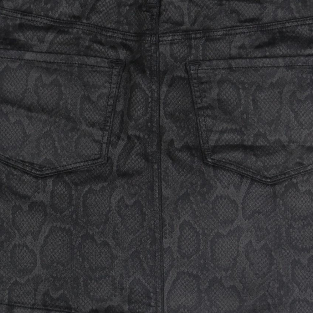 Marks and Spencer Womens Grey Animal Print  A-Line Skirt Size 12