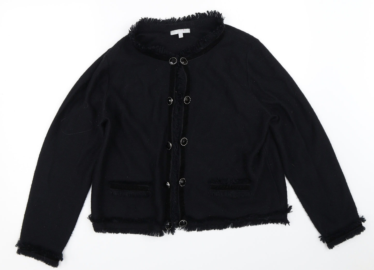 Per Una Womens Black   Cardigan Jumper Size L