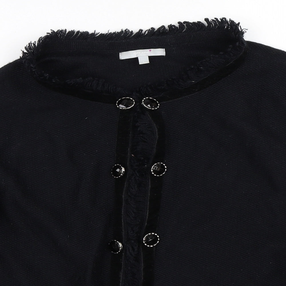 Per Una Womens Black   Cardigan Jumper Size L