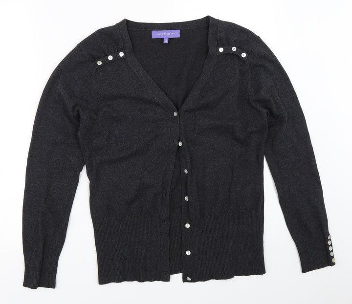 Autonomy Womens Grey Cardigan Jumper Size 14