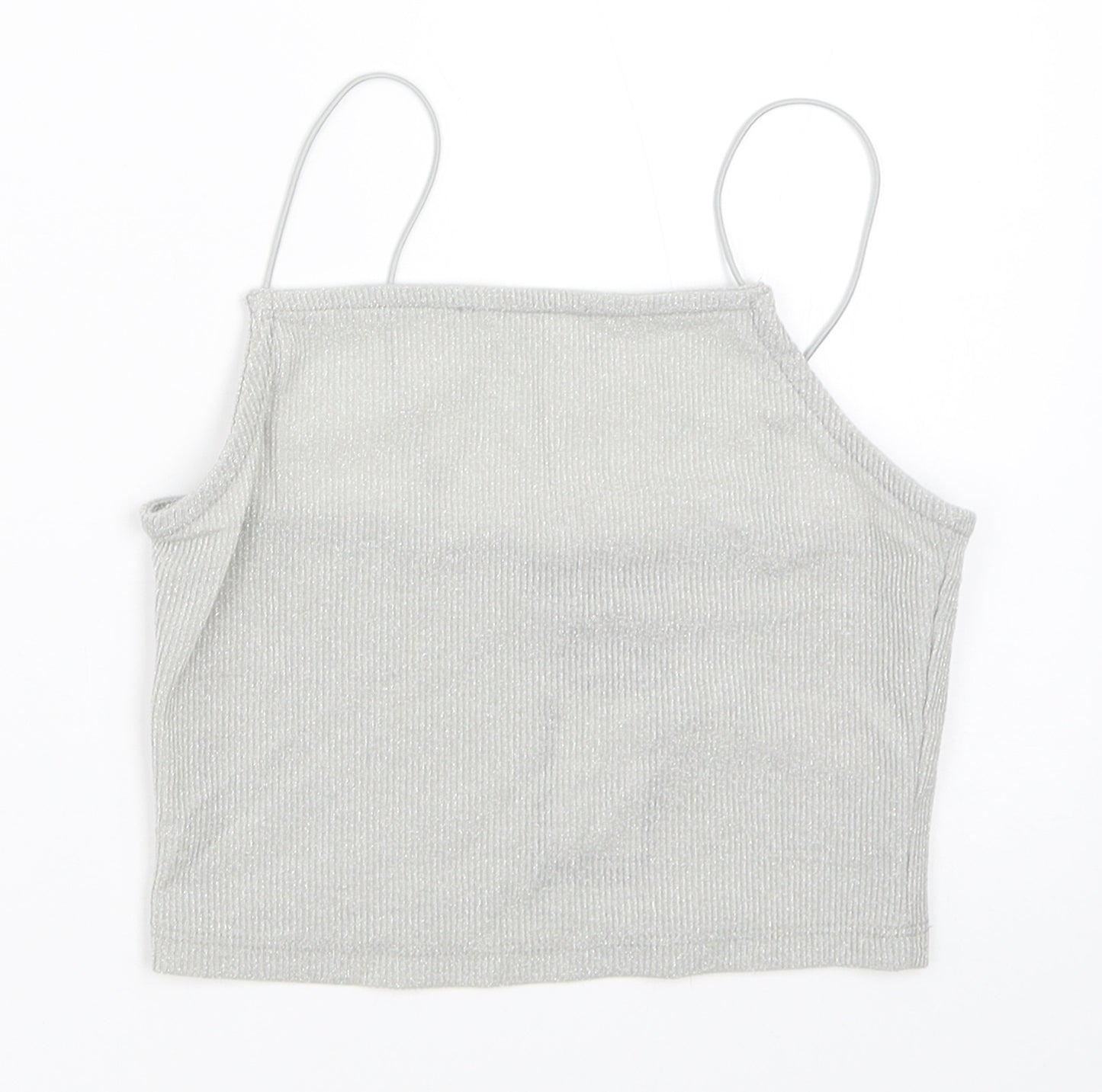 New Look Womens Silver   Cropped Tank Size 6
