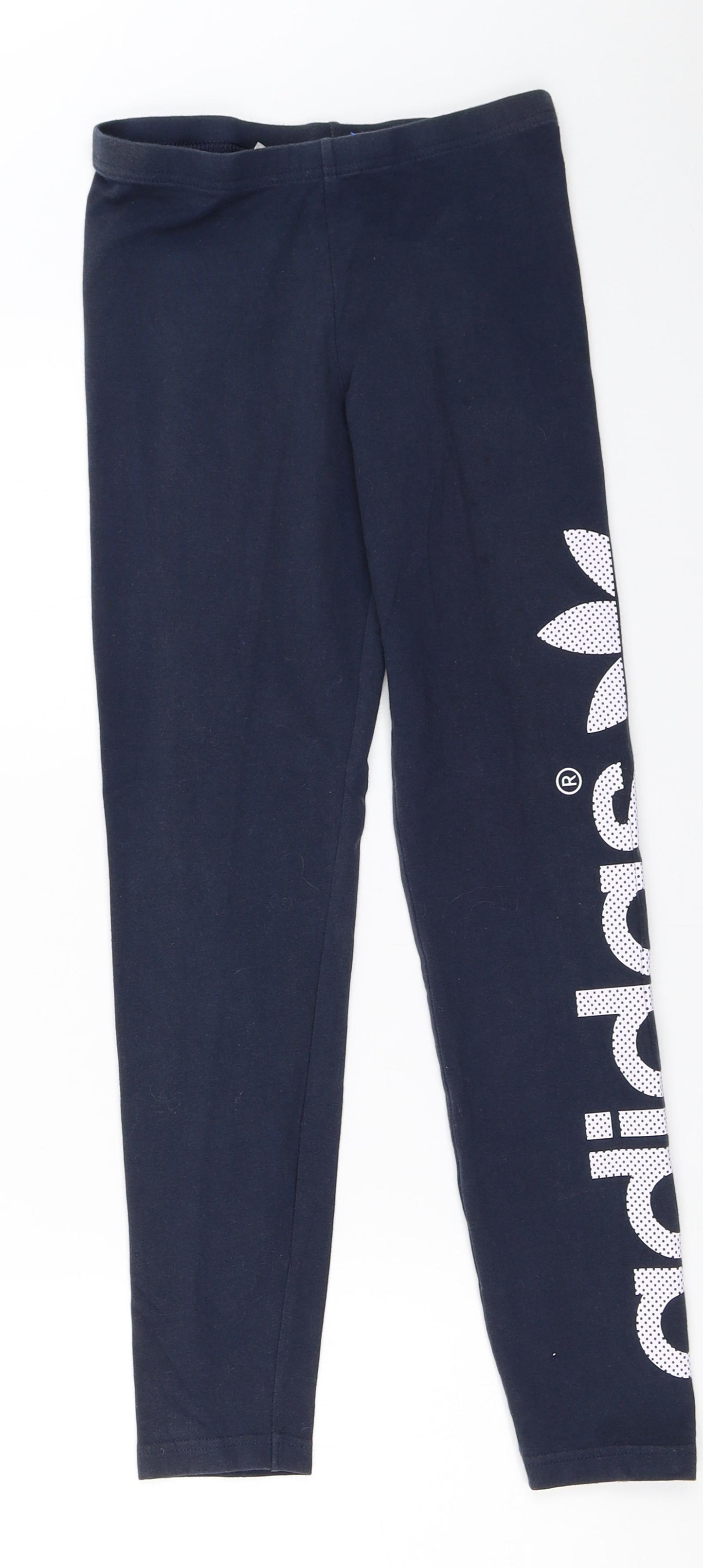 adidas Girls Blue   Capri Trousers Size 11-12 Years - leggings
