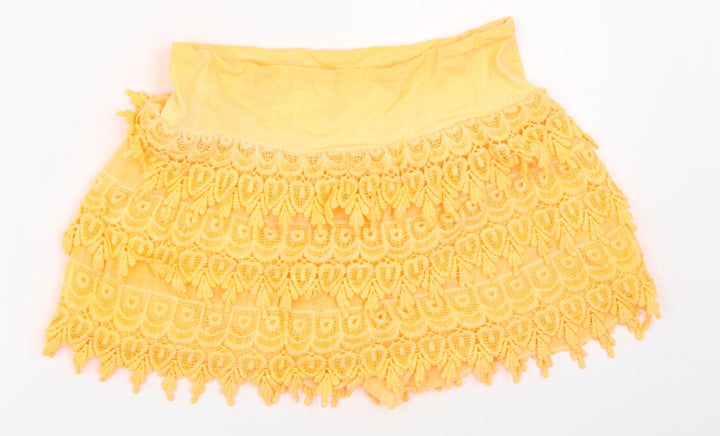 Preworn Womens Orange Hot Pants Shorts Size 24 in
