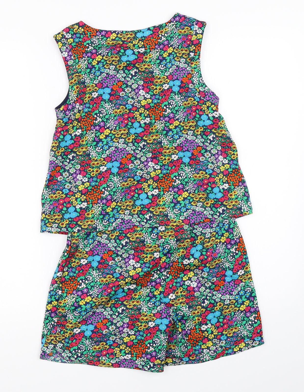 NEXT Girls Blue Floral  Playsuit One-Piece Size 11 Years
