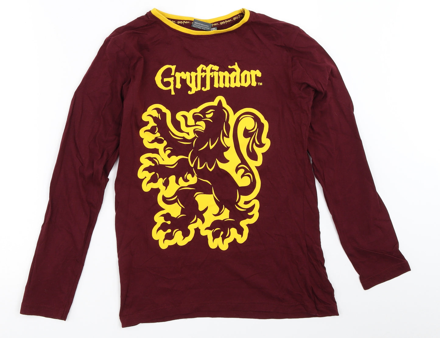 Primark Boys Red   Basic T-Shirt Size 12-13 Years  - Harry Potter Gryffindor
