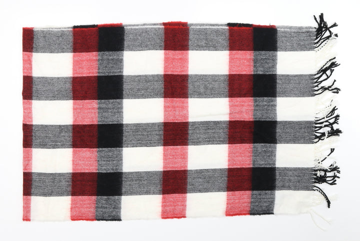 Miss Selfridge Womens White Check   Shawl/Wrap