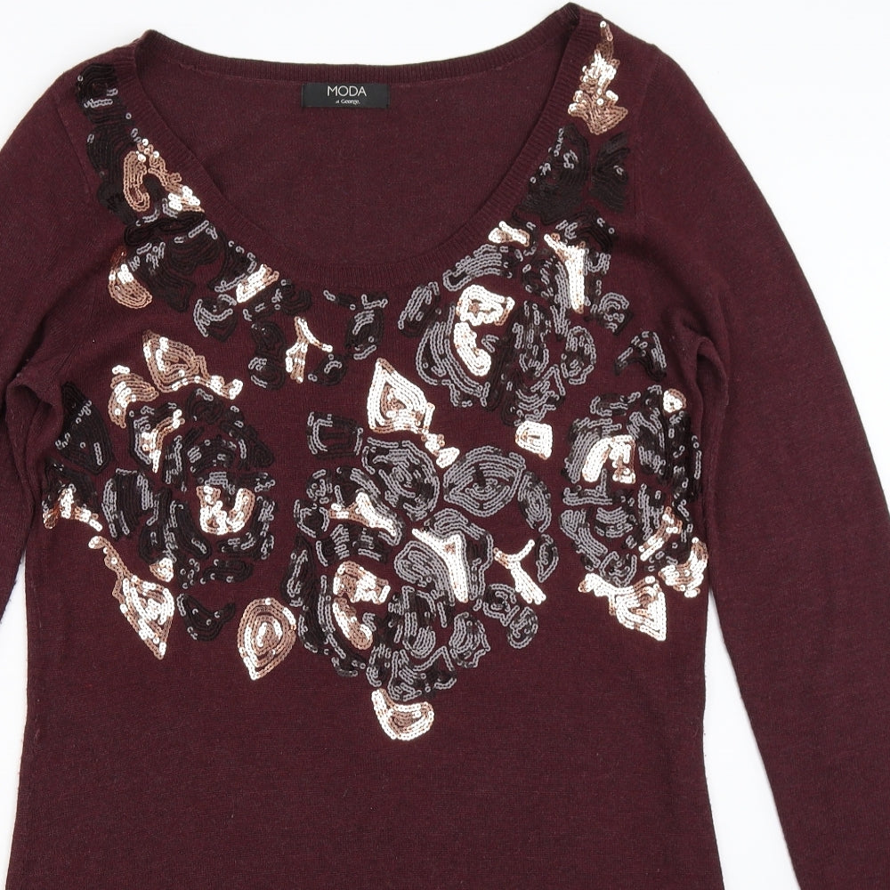 George Womens Purple   Jumper Dress  Size 14