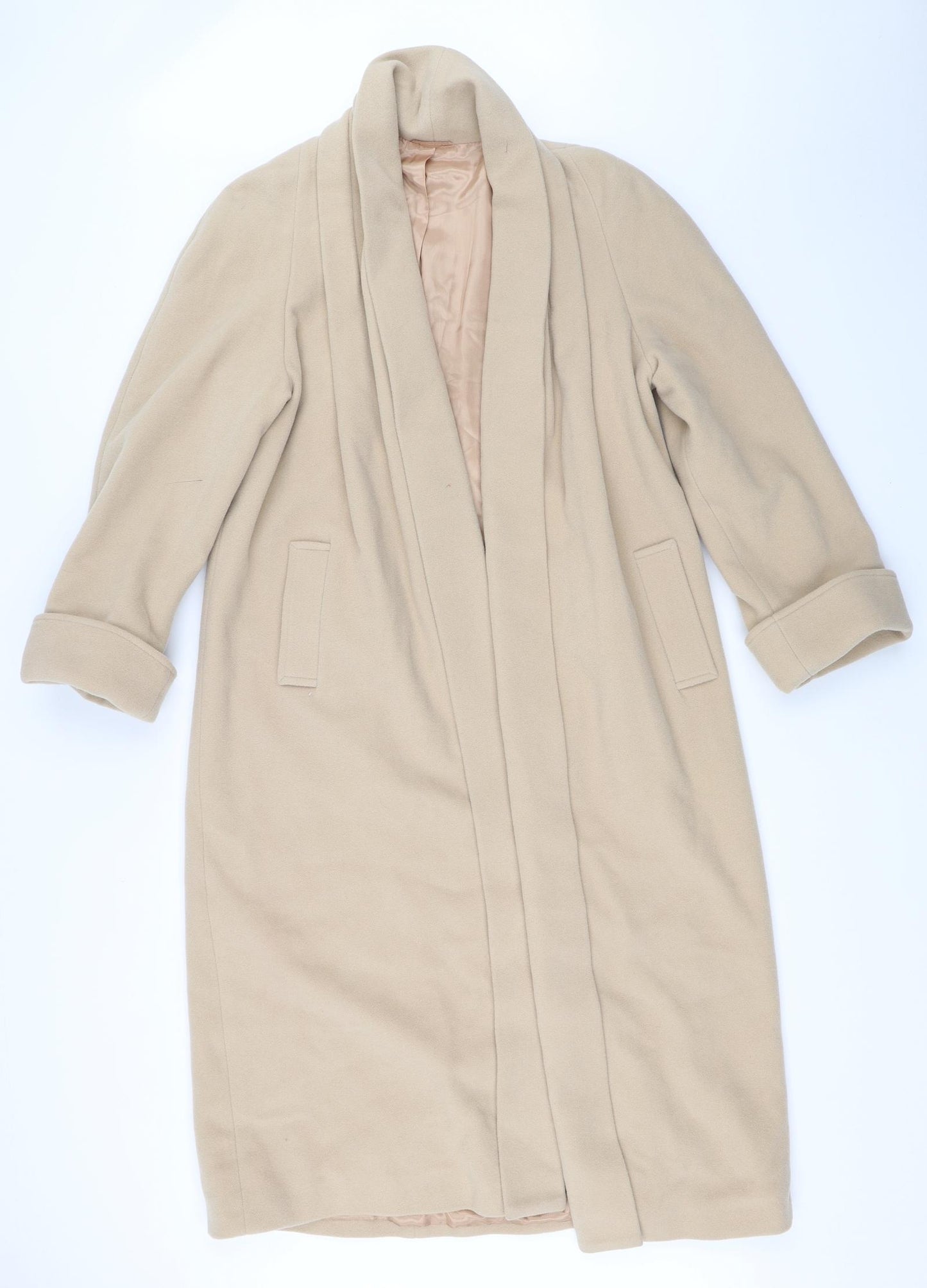 Richards Womens Beige   Overcoat Coat Size 10