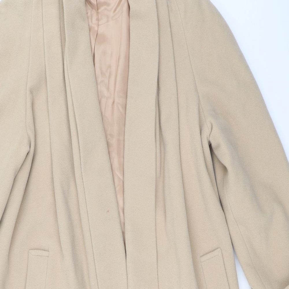 Richards Womens Beige   Overcoat Coat Size 10