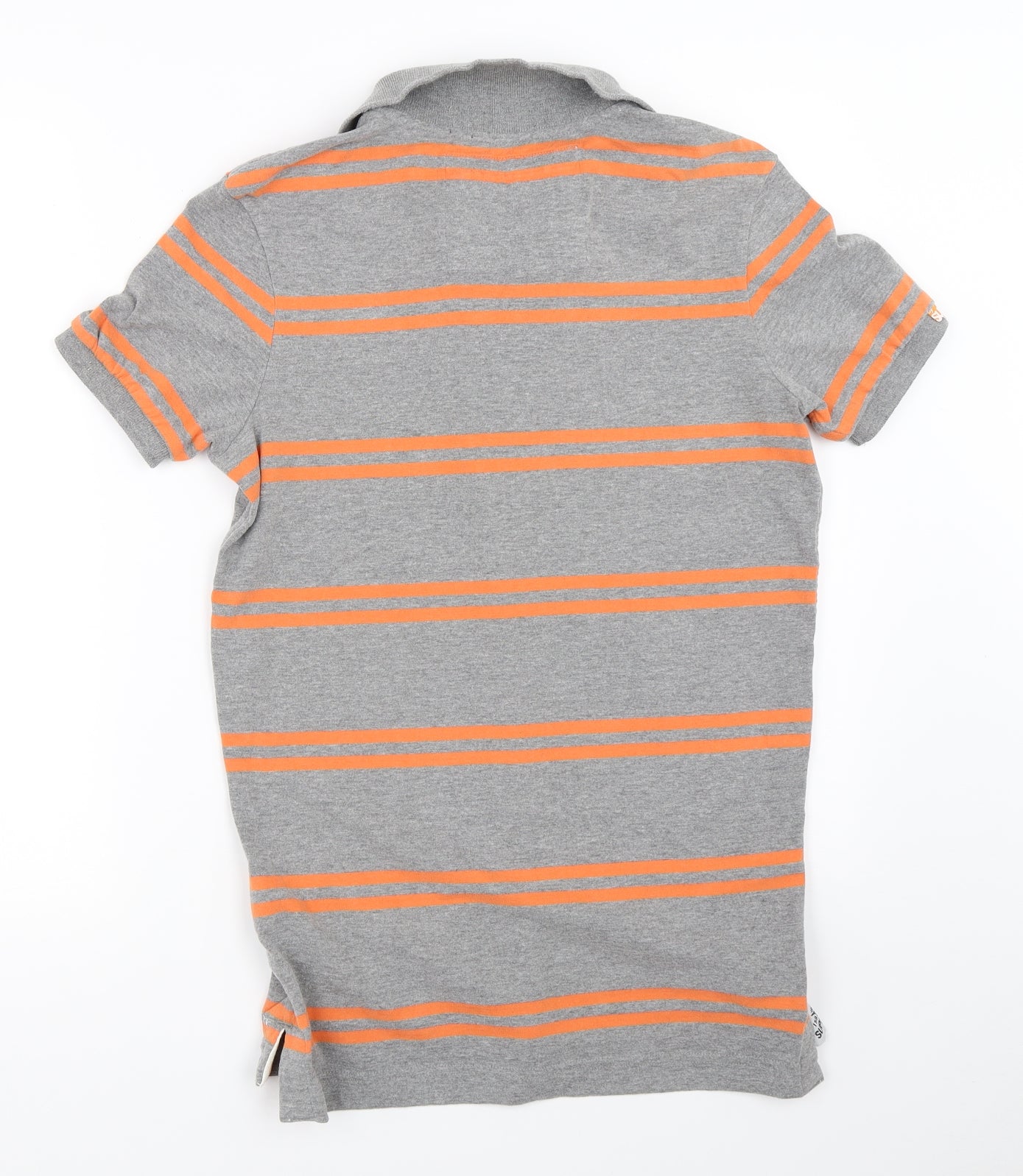 Superdry Mens Grey Striped   Polo Size S