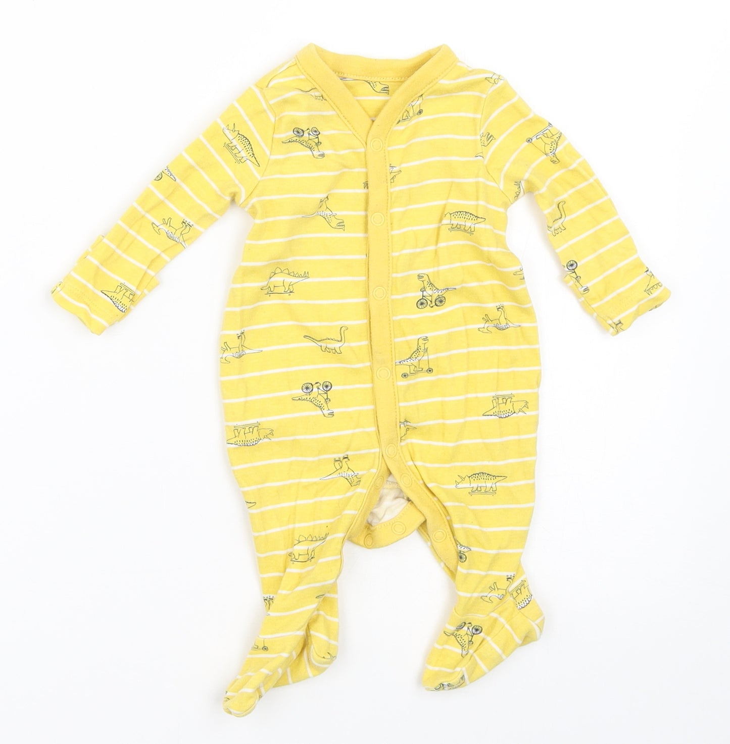Mothercare Boys Yellow   Babygrow One-Piece Size Newborn