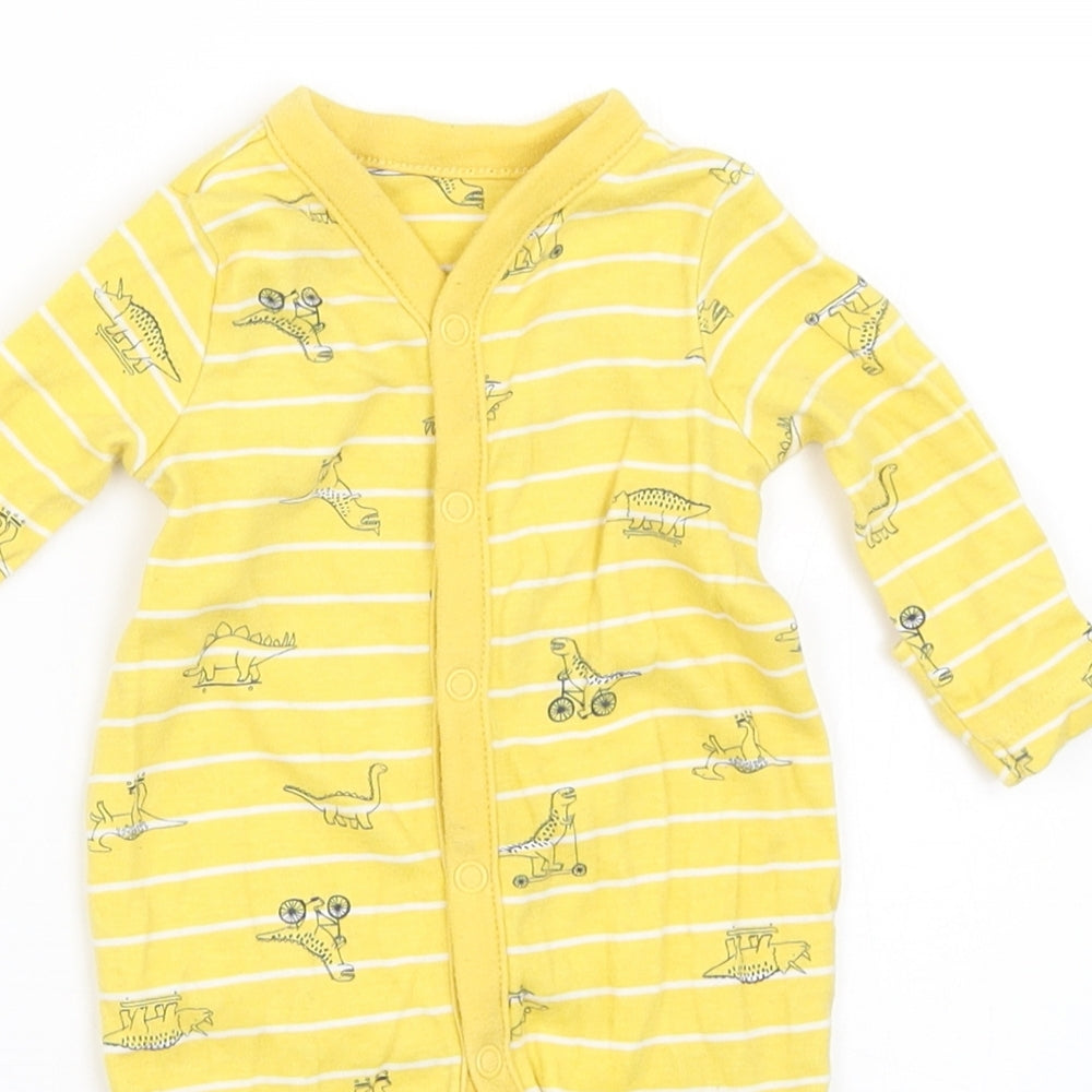 Mothercare Boys Yellow   Babygrow One-Piece Size Newborn