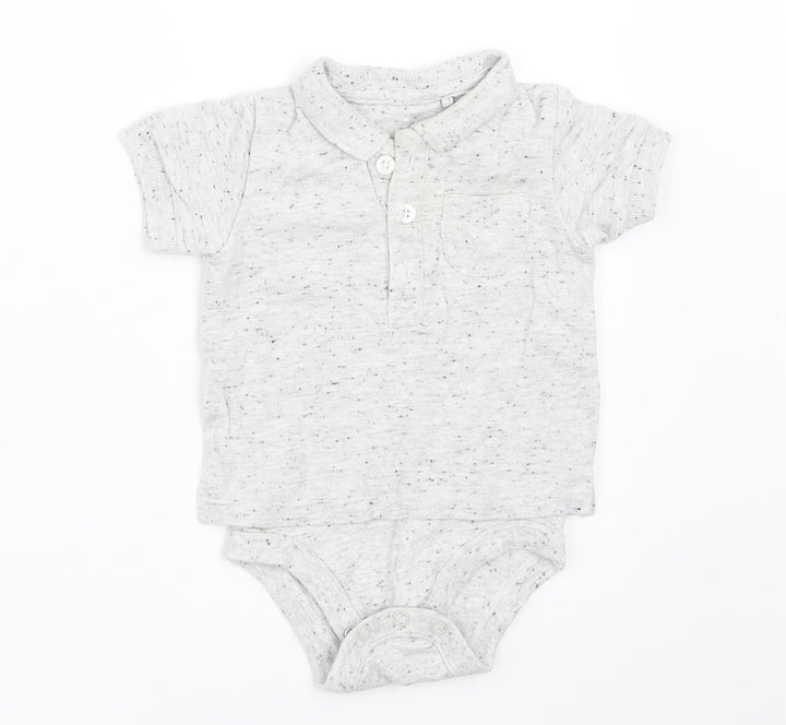 TU Boys Grey Babygrow One-Piece Size 3-6 Months