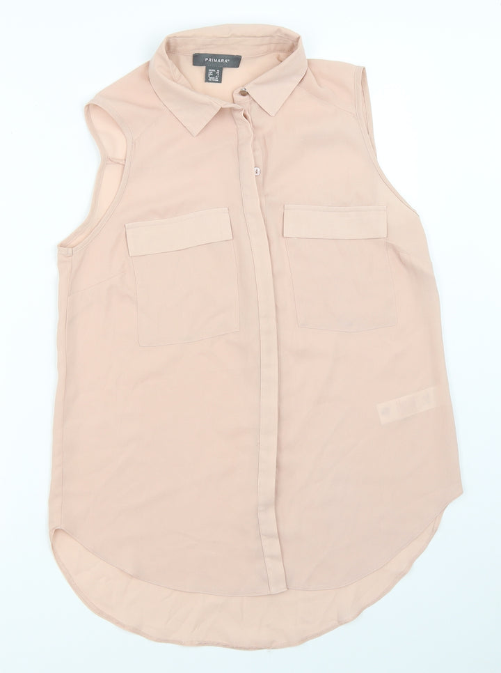 Primark Womens Pink Basic Button-Up Size 10
