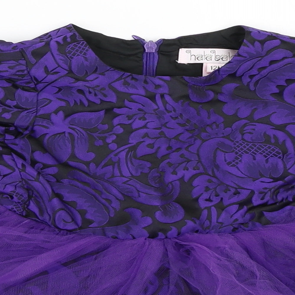 Hata Baloo Girls Purple   Tutu Dress  Size 12 Months