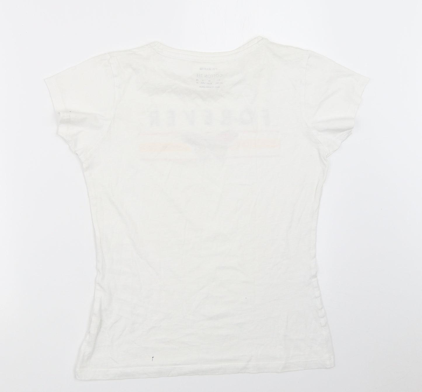 Primark Womens White   Basic T-Shirt Size 8