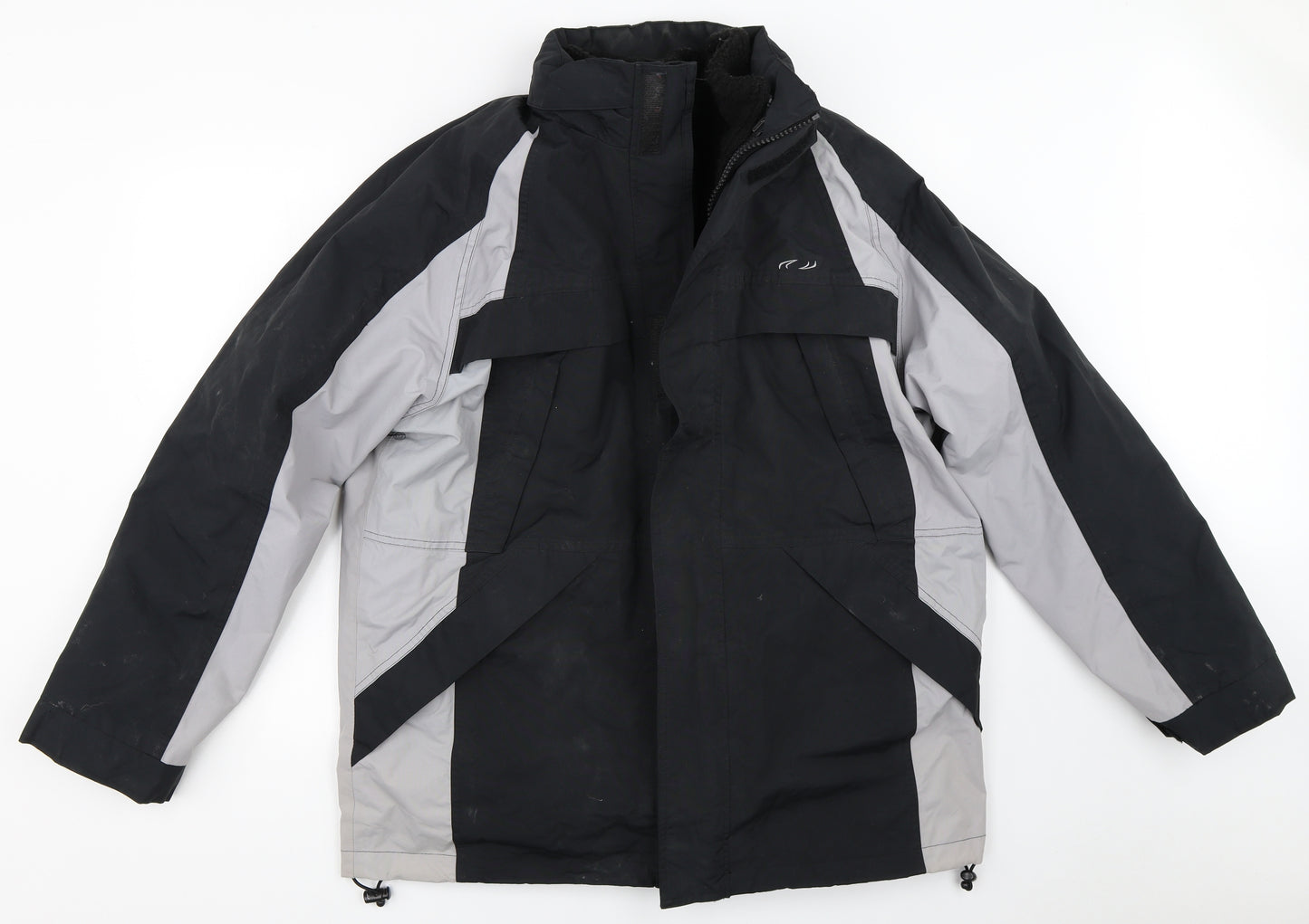 US Athletic Mens Black   Overcoat Coat Size L
