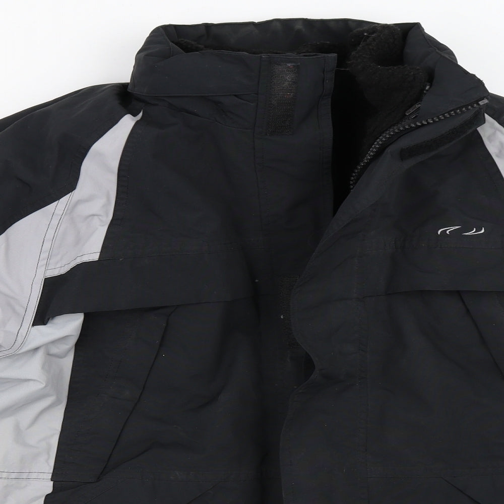 US Athletic Mens Black   Overcoat Coat Size L