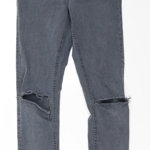 Topshop Womens Grey   Skinny Jeans Size 28 in L32 in - jamie jeans