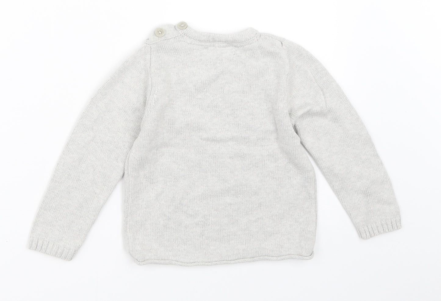 John Lewis Girls Grey   Pullover Jumper Size 12-18 Months