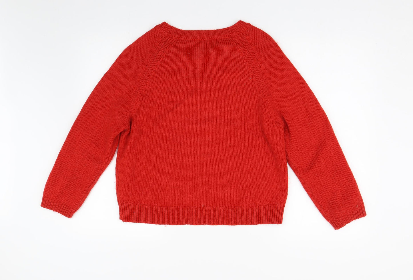 Per Una Womens Red  Knit Pullover Jumper Size 10