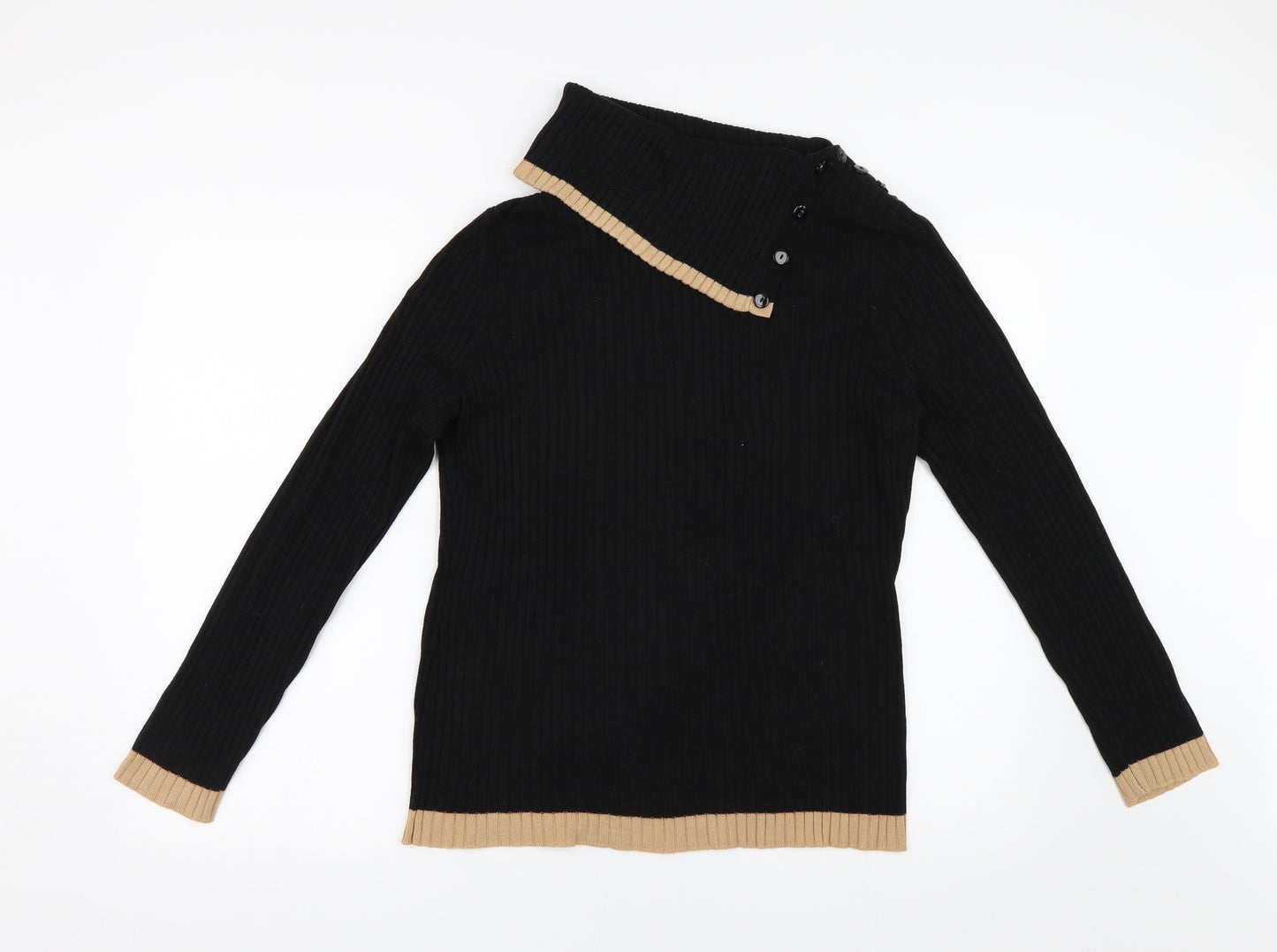 BHS Womens Black  Knit Pullover Jumper Size 18