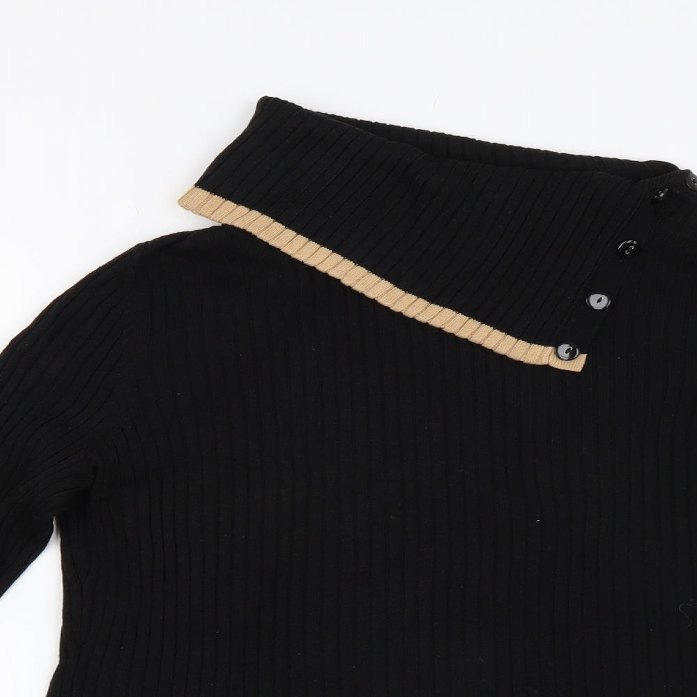 BHS Womens Black  Knit Pullover Jumper Size 18