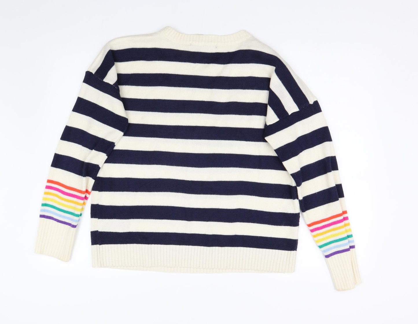 George Womens Multicoloured Striped Knit Pullover Jumper Size M
