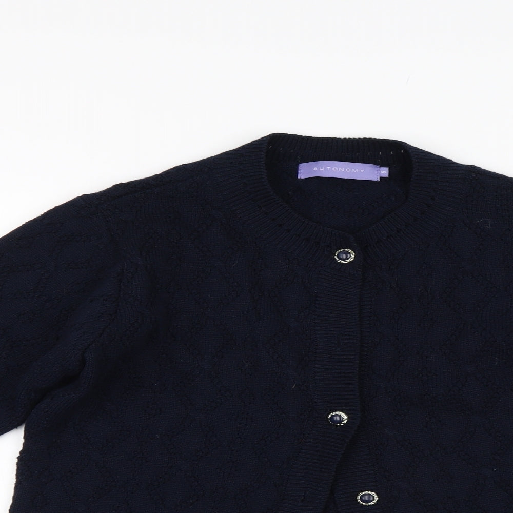 Autonomy Womens Blue  Knit Cardigan Jumper Size S
