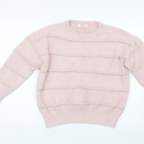 Ely Womens Pink  Knit Pullover Jumper Size M