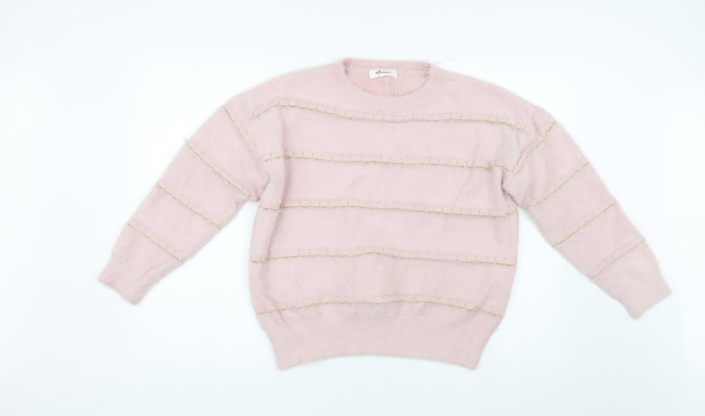 Ely Womens Pink  Knit Pullover Jumper Size M