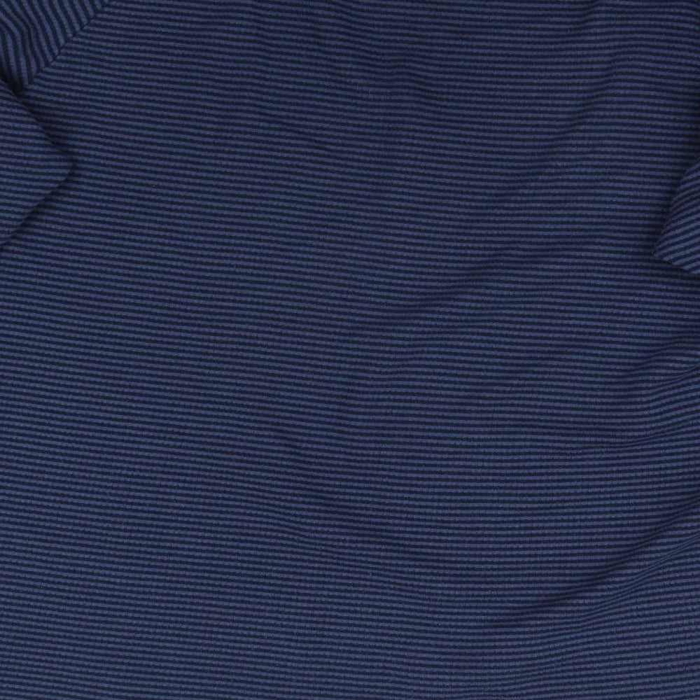M&S Mens Blue Striped   Pyjama Top Size XL