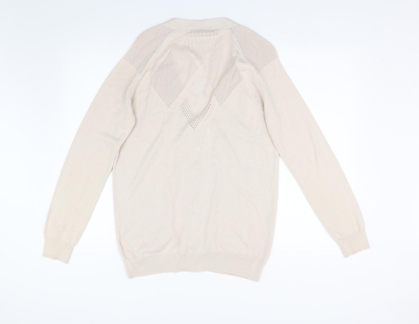 M&S Womens Beige  Knit Cardigan Jumper Size 14